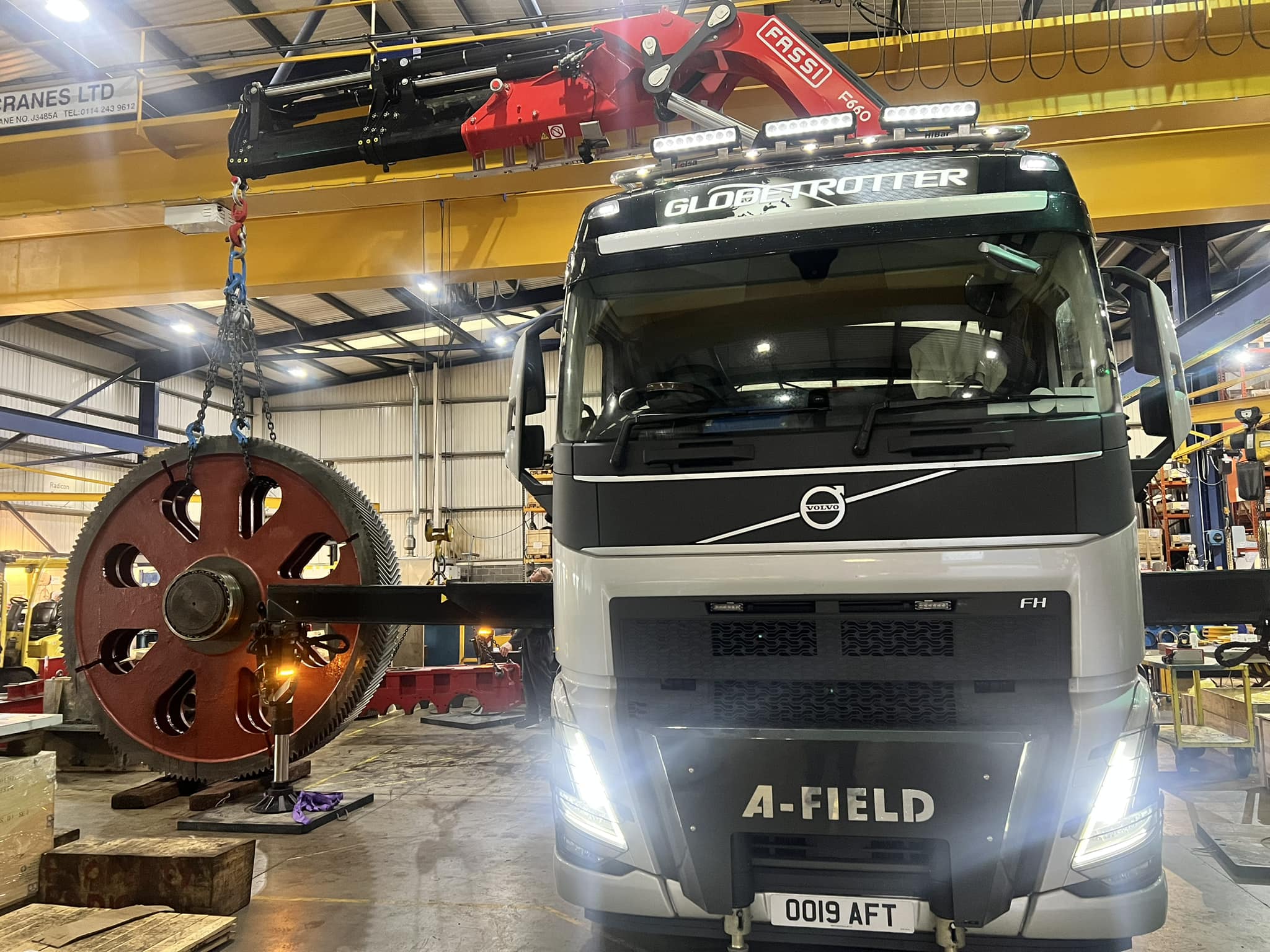 Volvo with FASSI F660 crane